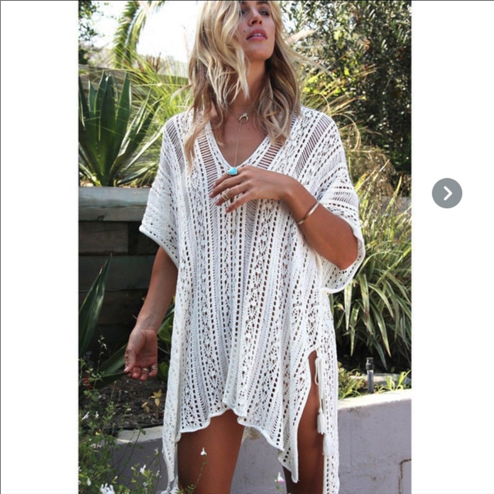 Brand new Boho woven swim cover up